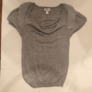 Loft flutter sleeve shirt sleeve sweater